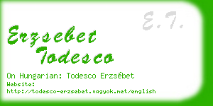 erzsebet todesco business card